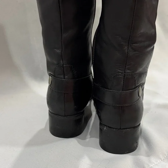 Etienne Aigner Two-Tone Leather Knee High Boots - Size 9 - Picture 3 of 6